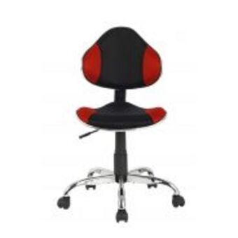 Jim typist chair, black (with red trim)