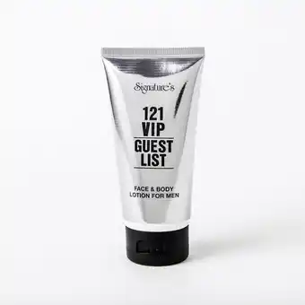 Signature Cosmetics Face & body lotion for men 121 vip guestlist offer