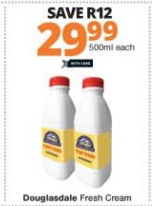 Checkers Douglasdale Fresh Cream 500ml offer