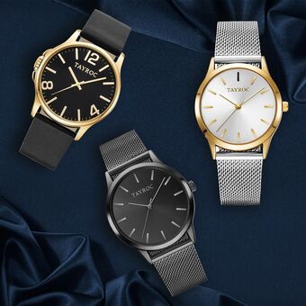 Ladies luxurious round quartz watch