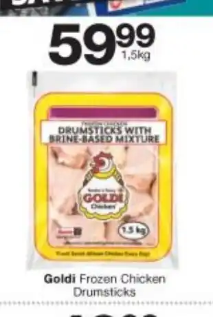 Checkers Goldi Frozen Chicken Drumsticks 1.5kg offer
