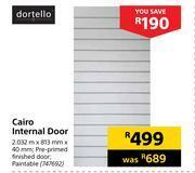 Builders Warehouse Dortello cairo internal door-2.032m x 813mm x 40mm offer