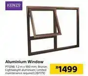 Builders Warehouse Kenzo aluminium window pt129b-1.2m x 900mm offer