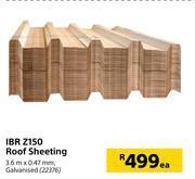 Builders Warehouse Ibr z150 roof sheeting-3.6m x 0.47mm each offer