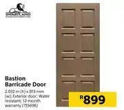Builders Warehouse Swartland bastion barricade door 2.032m (h) x 813mm (w) offer