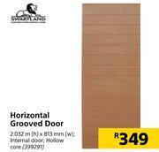 Builders Warehouse Swartland horizontal grooved door 2.032m (h) x 813mm (w) offer