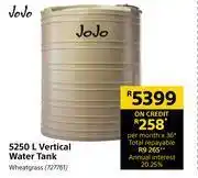 Builders Warehouse Jojo 5250l vertical water tank offer