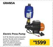 Builders Warehouse Gransa electric press pump offer