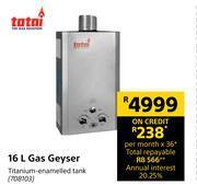 Builders Warehouse Totai 16l gas geyser offer