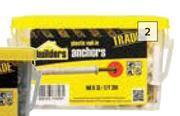 Builders Warehouse Builders 200 pack plastic nail in anchors-6mm x 35mm offer