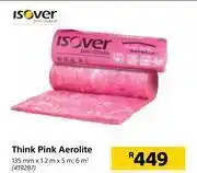 Builders Warehouse Isover think pink aerolite 6 sqm-135mm x 1.2m x 5m offer
