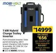 Builders Warehouse Mobi volt 1 kw hybrid charge trolley inverter offer