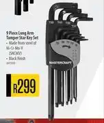 Builders Warehouse Mastercraft 9 piece long arm tamper star key set offer