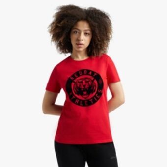 Sportscene Redbat athletics women's red t-shirt offer