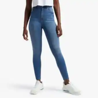 Sportscene Redbat women's medium wash high rise skinny jeans offer