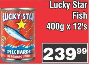 Advance Cash n Carry Lucky Star Pilchards 400g x 12's offer