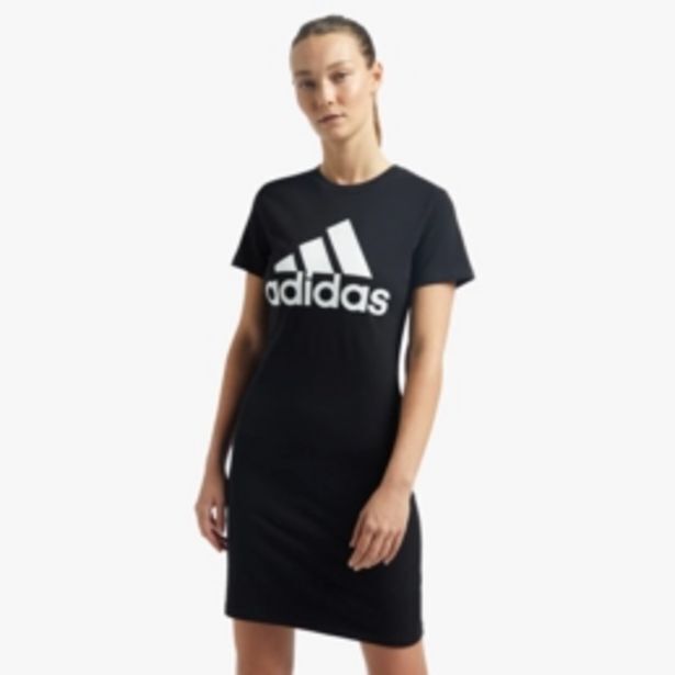 Women's adidas badge of sport logo tshirt black dress offer at Totalsports