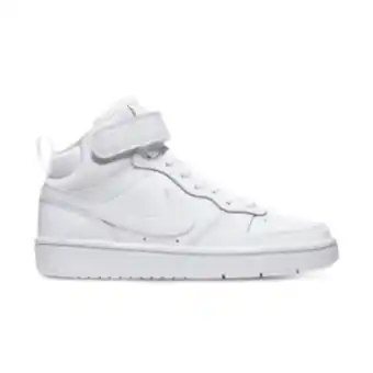 Totalsports Junior grade school nike court borough mid 2 white shoes offer