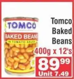 Advance Cash n Carry Tomco Baked Beans 400g x 12's offer