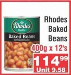Advance Cash n Carry Rhodes Baked Beans 410g x 12's offer