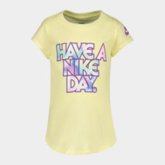 Nike girls kids yellow t-shirt