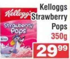 Advance Cash n Carry Kelloggs Strawberry Pops 350g offer