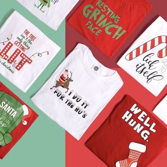 OneDayOnly Unisex 165gsm 100% cotton comical christmas tees offer