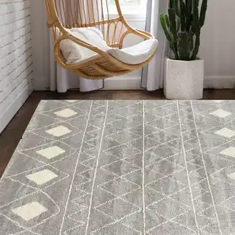 OneDayOnly Moreno bereber trellis grey rug offer