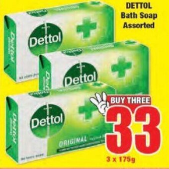 Boxer Dettol Bath Soap Assorted 3 x 175g offer