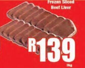 Boxer Frozen Sliced Beef Liver 3 kg offer