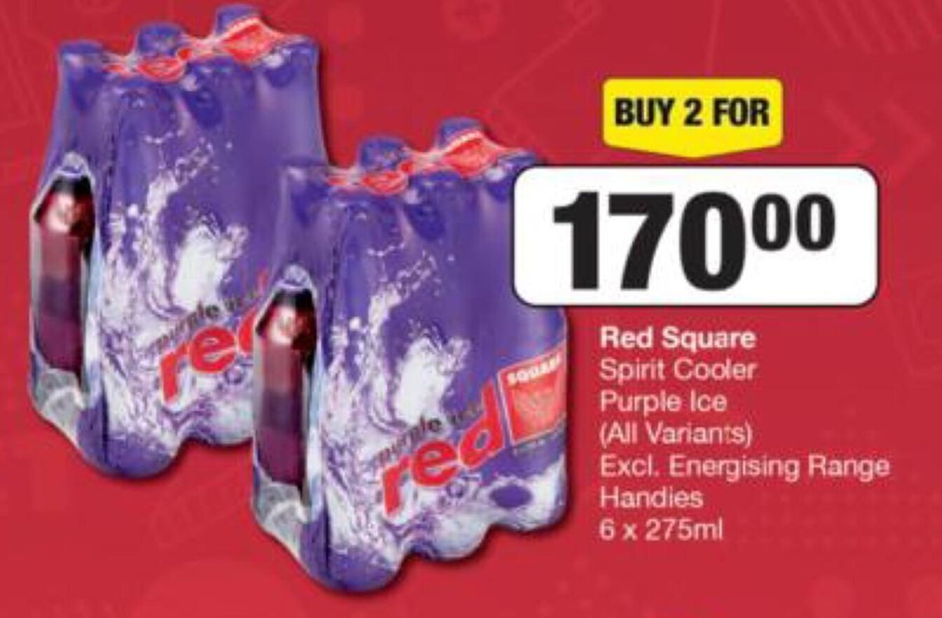 Red Square Spirit Cooler Purple Ice (All Variants) 6 x 275 ml offer at