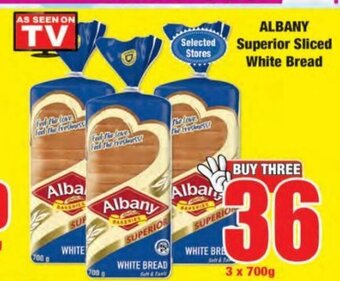 Boxer Albany Superior Sliced White Bread 3 x 700g offer