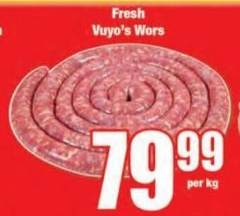 Boxer Fresh Vuyo's Wors offer