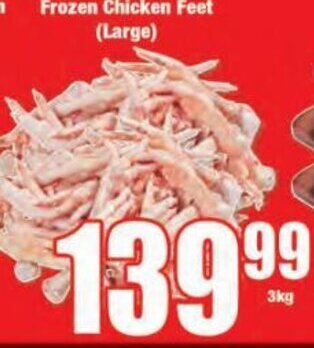 Boxer Frozen Chicken Feet (Large) 3 kg offer