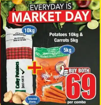 Boxer Potatoes 10 kg & Carrots 5 kg offer