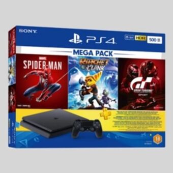 Sportscene Playstation 4 500gb with 3m+gt sport+spider-man+ratchet & clank offer