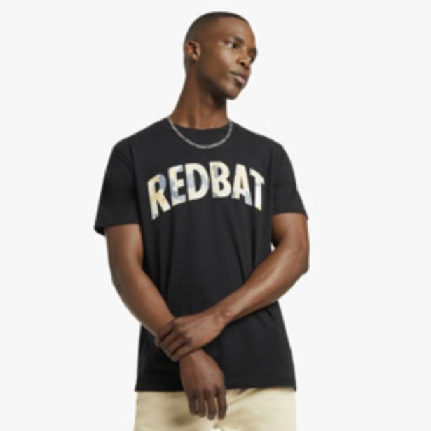 Redbat men's black tshirt offer at Sportscene
