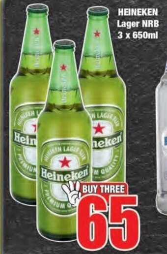 Boxer Heineken Lager NRB 3 x 650 ml offer