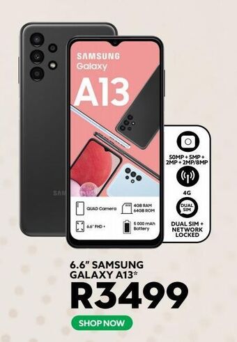 Ackermans 6.6" samsung galaxy a13 offer