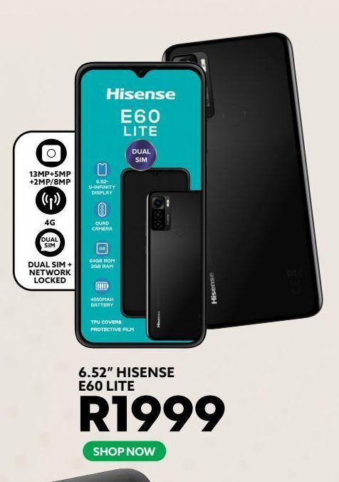 Ackermans 6.52" hisense e60 lite offer