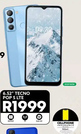 Ackermans 6.52" tecno pop 5 lte offer