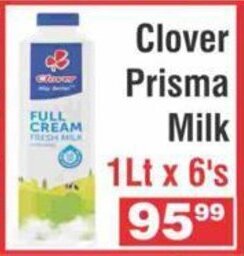 Advance Cash n Carry Clover Prisma Milk 1lt x 6's offer