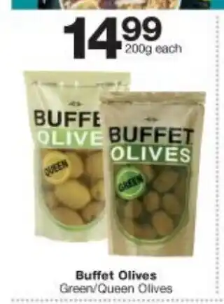 Checkers Buffet Olives Green / Queen Olives 200g offer