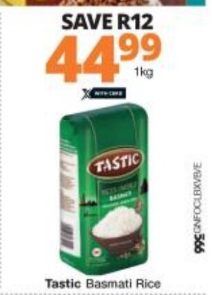 Checkers Tastic Basmati Rice 1kg offer