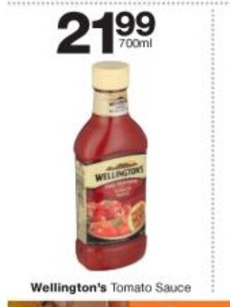 Checkers Wellington's Tomato Sauce 700ml offer