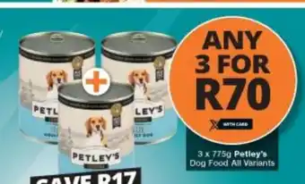 Petley's Dog Food All Variants 3 x 775g