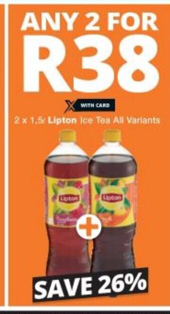 Lipton Ice Tea All Variants 2 x 1.5L