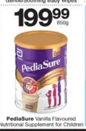 Checkers PediaSure Vanilla Flavoured Nutritional Supplement for Children 850g offer