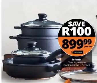 Checkers Inferna Cast Aluminum Cookware Set 7-piece offer