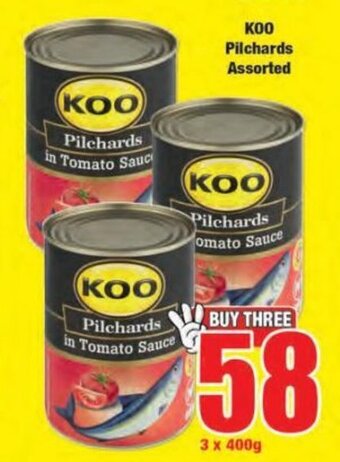 Boxer Koo Pilchards assorted 3 x 400g offer